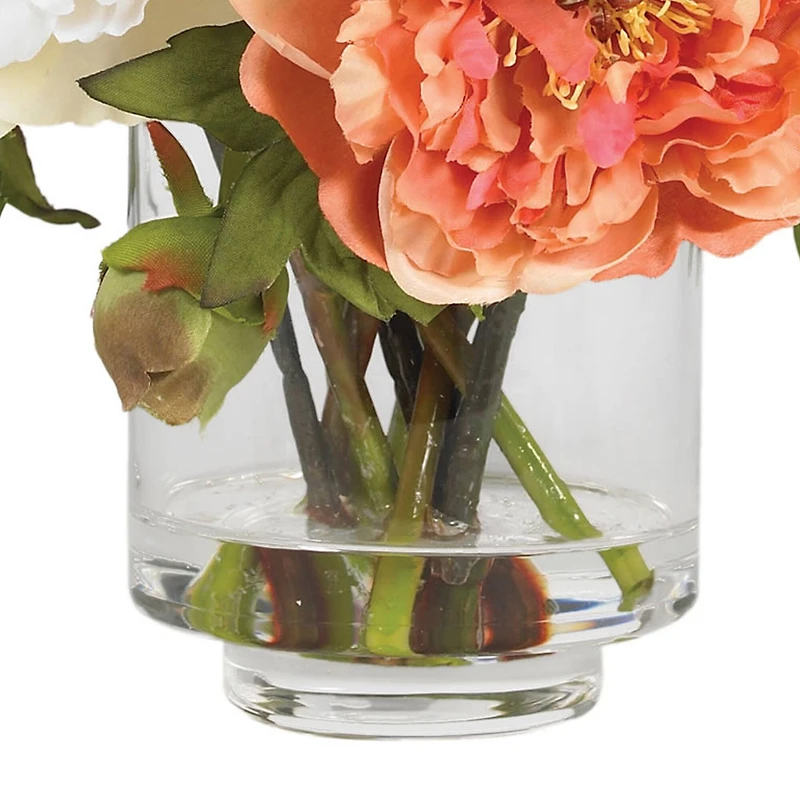 10" Peony Arrangement in Vase