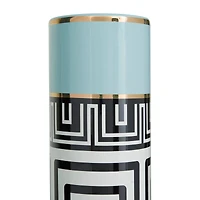 Teal Stoneware Modern Vase, 18" x 5" x 5"