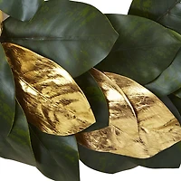 22" Green & Golden Leaf Magnolia Wreath