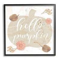 Stupell Industries Hello Pumpkin Autumn Harvest Framed Giclee Art