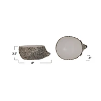 Hello Honey® 8" Brown & Cream Stoneware Hedgehog Bowl