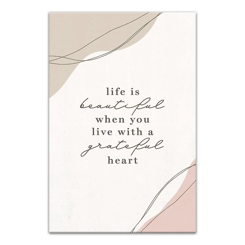 Grateful Heart 16" x 24" Canvas Wall Art