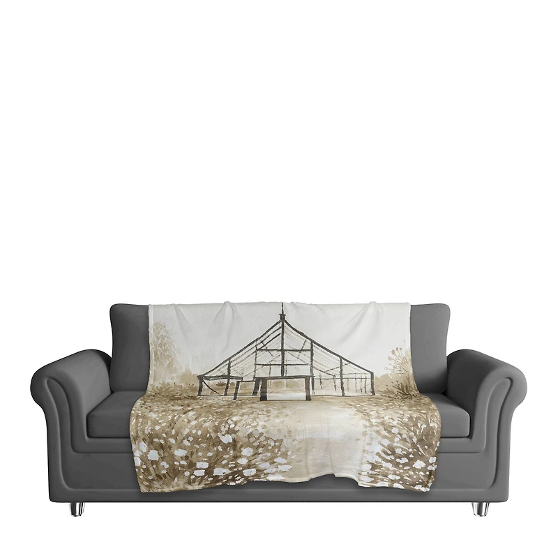 Modern Greenhouse Coral Fleece Blanket