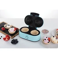 Brentwood Blue Double Waffle Bowl Maker