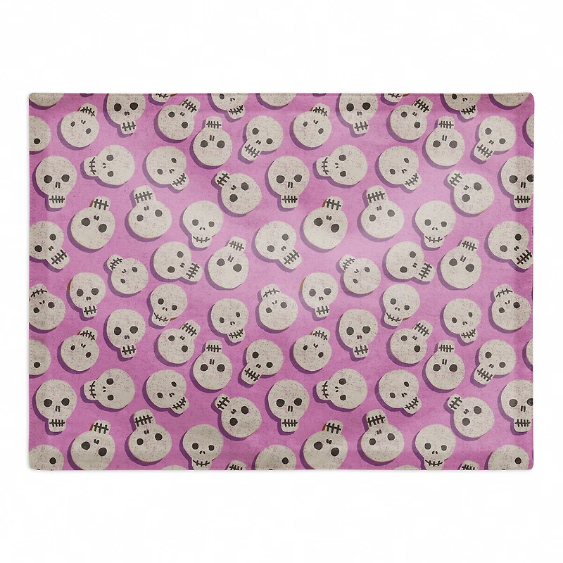 Pinky Skull Pattern Poly Twill Placemat