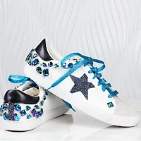 CousinDIY Silver Sapphire AB Glass Sew-On Rhinestones, 38ct.