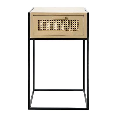Hello Honey® 22" Natural Cane & Mango Wood End Table