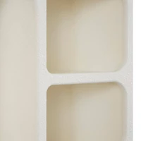 24" Cream Geometric Arched Wall Shelf