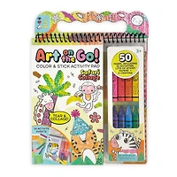 Bright Stripes iHeartArt Art on the Go! Safari Collage Activity Pad