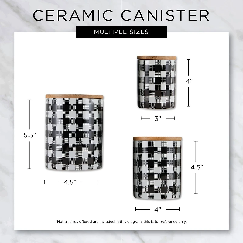 DII® Buffalo Check Ceramic Canister Set