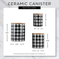 DII® Buffalo Check Ceramic Canister Set