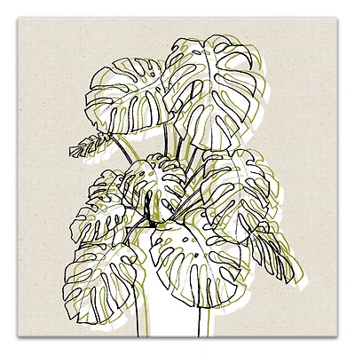 Design Directs Monstera Drawing Canvas Wall Art