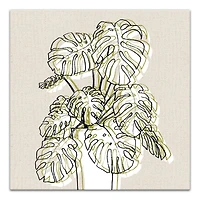 Design Directs Monstera Drawing Canvas Wall Art