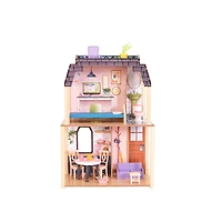 KidKraft Bella View Wooden Dollhouse with Rooftop Deck & 31 Accessories