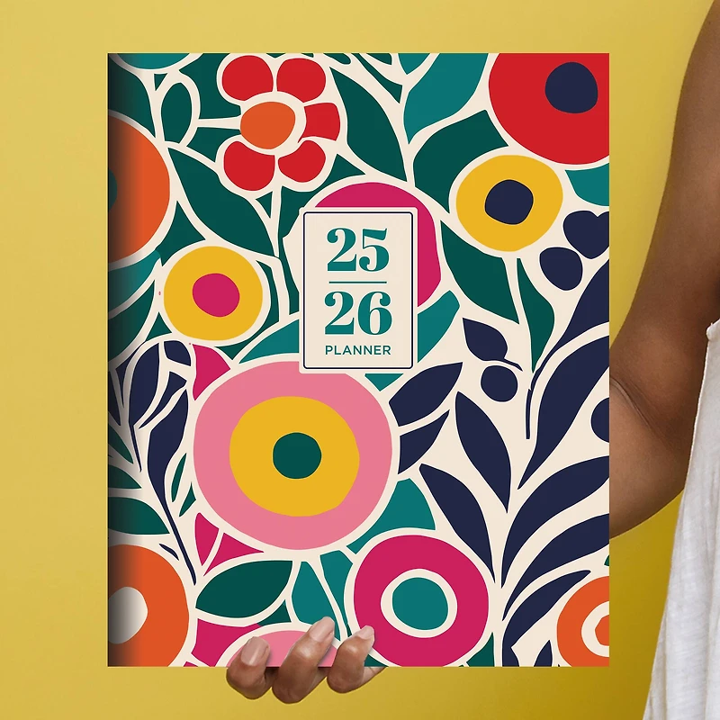 TF Publishing 2025-2026 Charming Flowers Large Monthly Planner