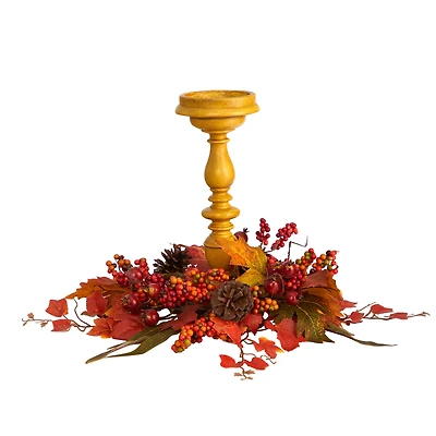 15" Harvest Fall Candelabrum Arrangement