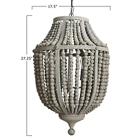 Hello Honey® Metal Chandelier with Wood Beads