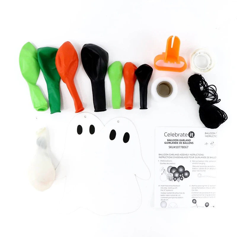 Orange, Black & Green Halloween Balloon Garland by Celebrate It™