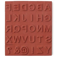 6 Pack: Upper Case Alphabet Wood Stamp Kit by Recollections™