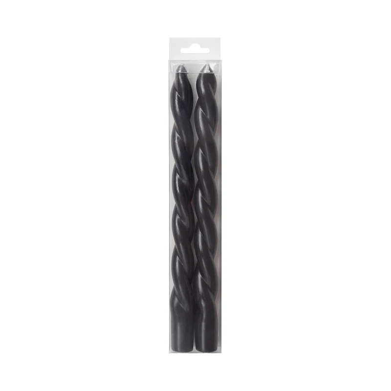 10" Unscented Twist Taper Candles