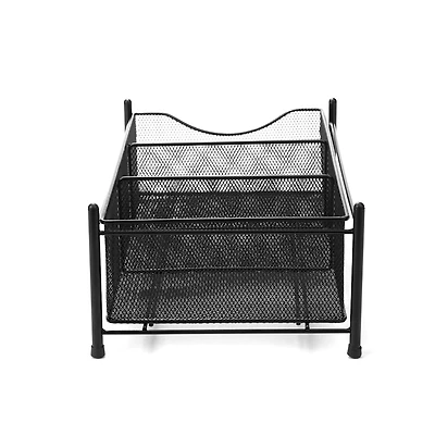 Mind Reader -Compartment Pull-out Sliding Organizing Drawer Storage Basket