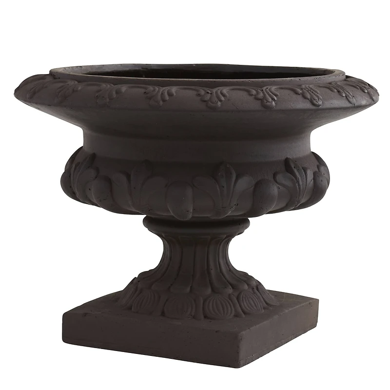 12.5" Iron-finish Decorative Urn