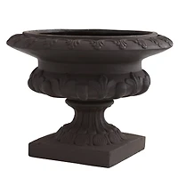 12.5" Iron-finish Decorative Urn