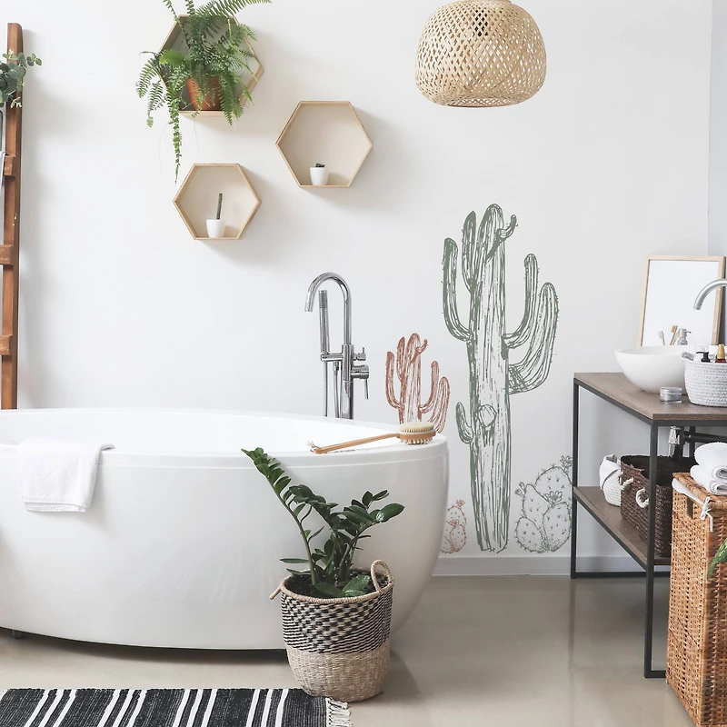 RoomMates Mr. Kate Hand-Drawn Cactus Peel & Stick Wall Decals