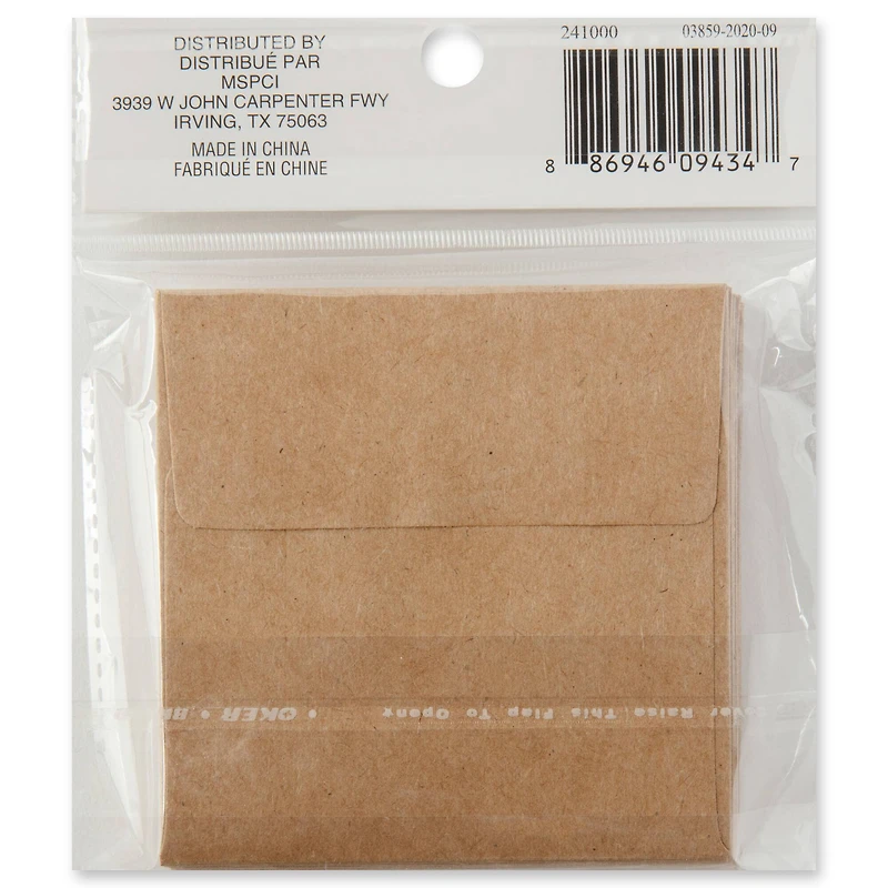 12 Packs: 20 ct. (240 total) Kraft Envelopes by Recollections™, 3.25" x 3.25"