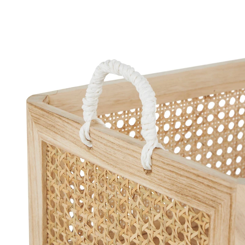 Brown Rattan Woven Storage Basket Set, 3ct.