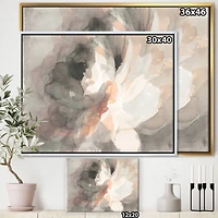 Designart - Abstract Peony Grey