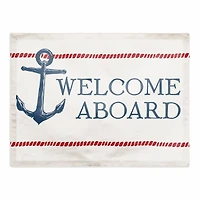 18" Welcome Aboard Poly Twill Placemat