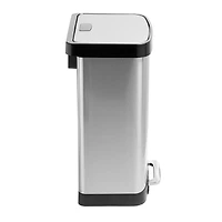 Honey Can Do 50L Large Stainless Steel Step Trash Can with Lid