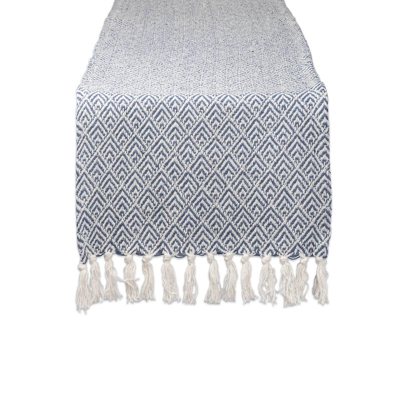 DII® 72" French Blue Diamond Woven Table Runner