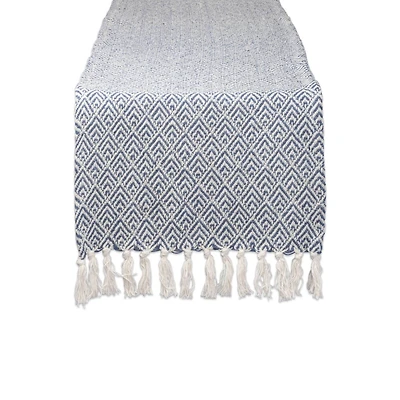 DII® 72" French Blue Diamond Woven Table Runner