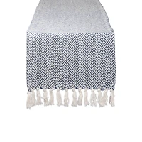 DII® 72" French Blue Diamond Woven Table Runner