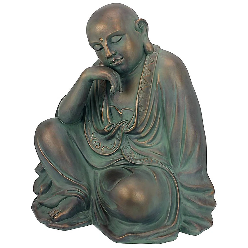 Design Toscano 22" Kaiyuan Temple Pondering Buddha Statue