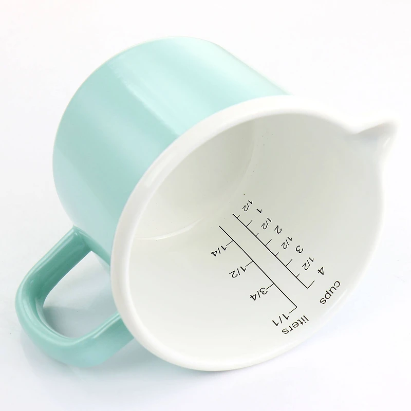 Martha Stewart Turquoise Enamel on Steel Measuring Cup