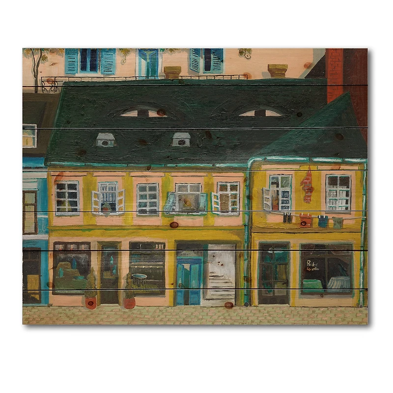 Designart - Yellow Facade of Houses In Street In Paris