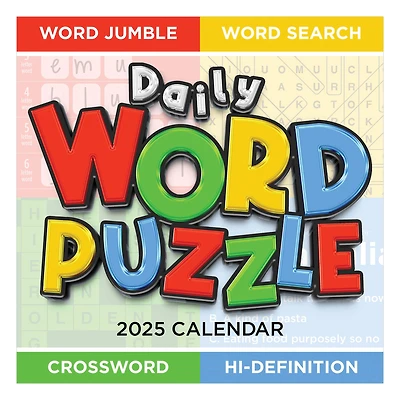 TF Publishing 2025 Daily Word Puzzle Daily Desktop Calendar