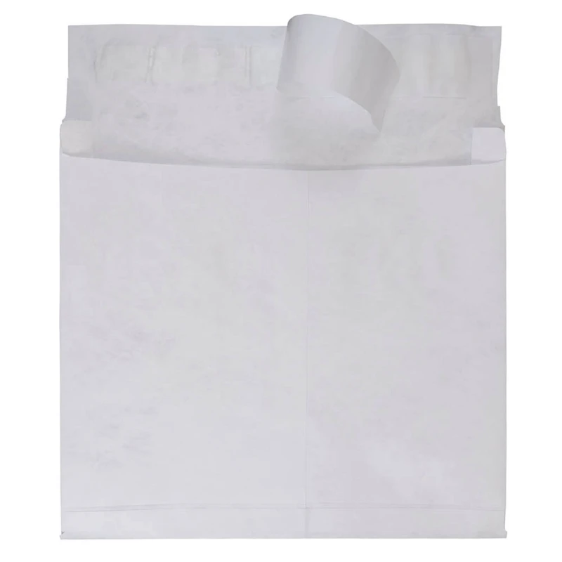 JAM Paper 10x13 White Tyvek® Expandable Peel & Seal Closure Booklet Envelopes 100ct.