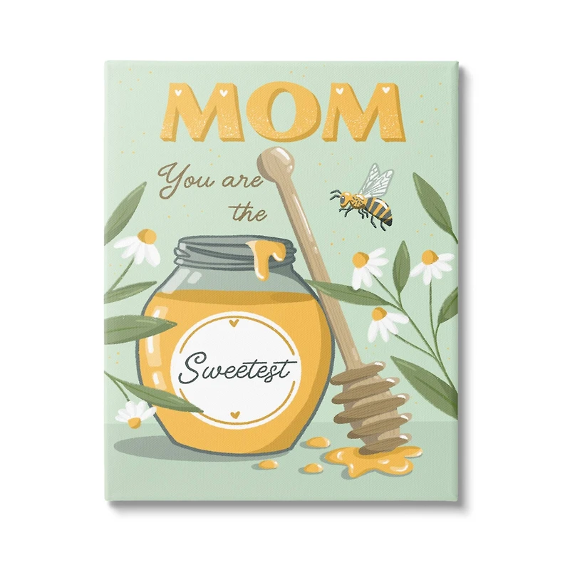 Stupell Industries Mom You Are The Sweetest Honey Jar Canvas Wall Art