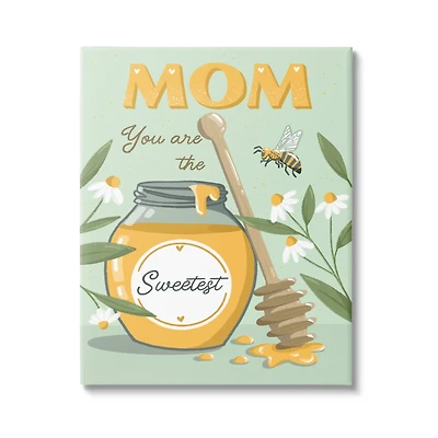 Stupell Industries Mom You Are The Sweetest Honey Jar Canvas Wall Art