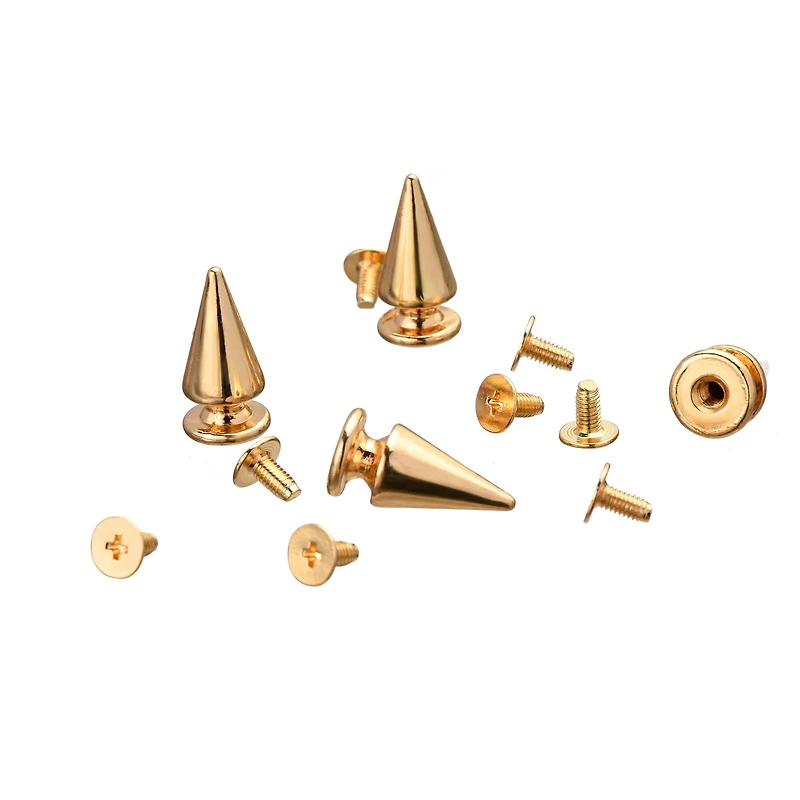 Gold Spike Studs, 10ct. by Bead Landing™