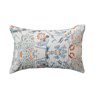 Hello Honey® 14" Floral Cotton Lumbar Accent Pillow