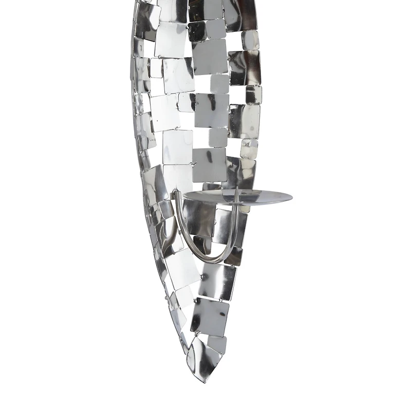 20" Silver Contemporary Wall Sconce
