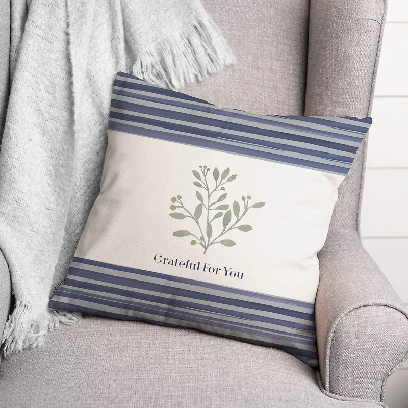Grateful for You 18" x 18" Throw Pillow