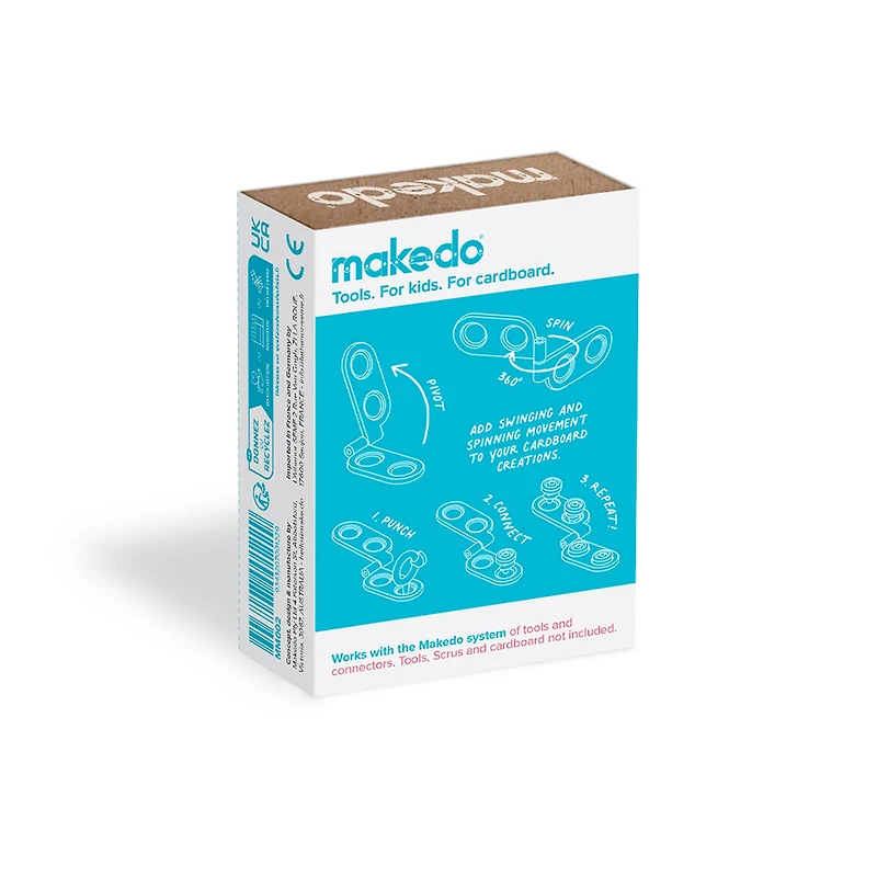 Makedo Spin-Hinges, 6ct.