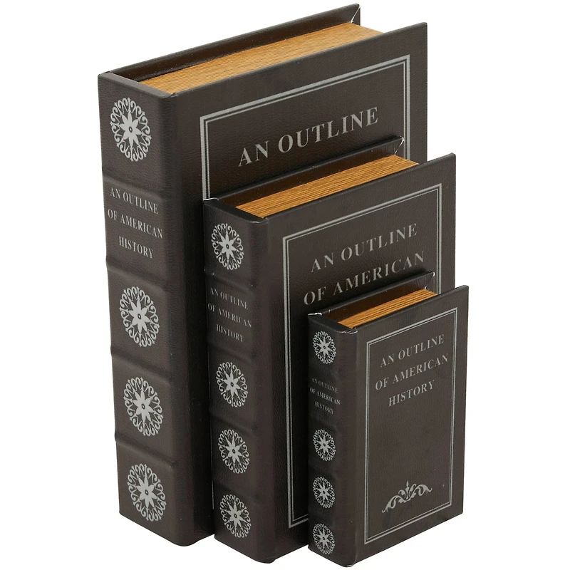 American History Faux Leather Faux Book Box Set