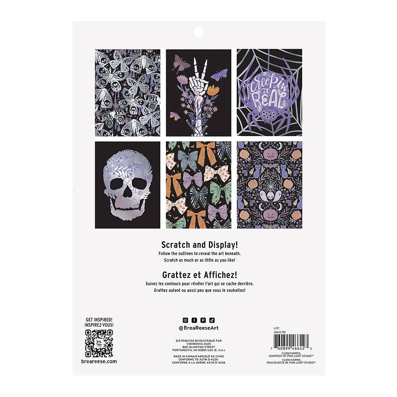 Brea Reese™ 9" x 12" Halloween Patterns Scratch Art Paper Pad